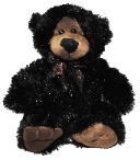 soft black teddy bear