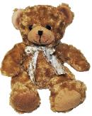 brown bear with curly short plush
